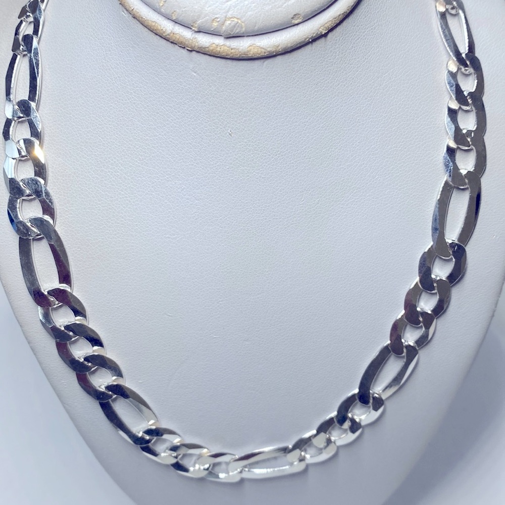 NEW Sterling Silver 925 Figaro Necklace